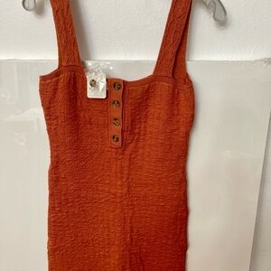 Free People short and sweet mini amber coral S